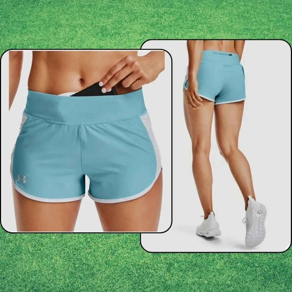 Under Armour Blue Fitted Speedpocket Running Shorts